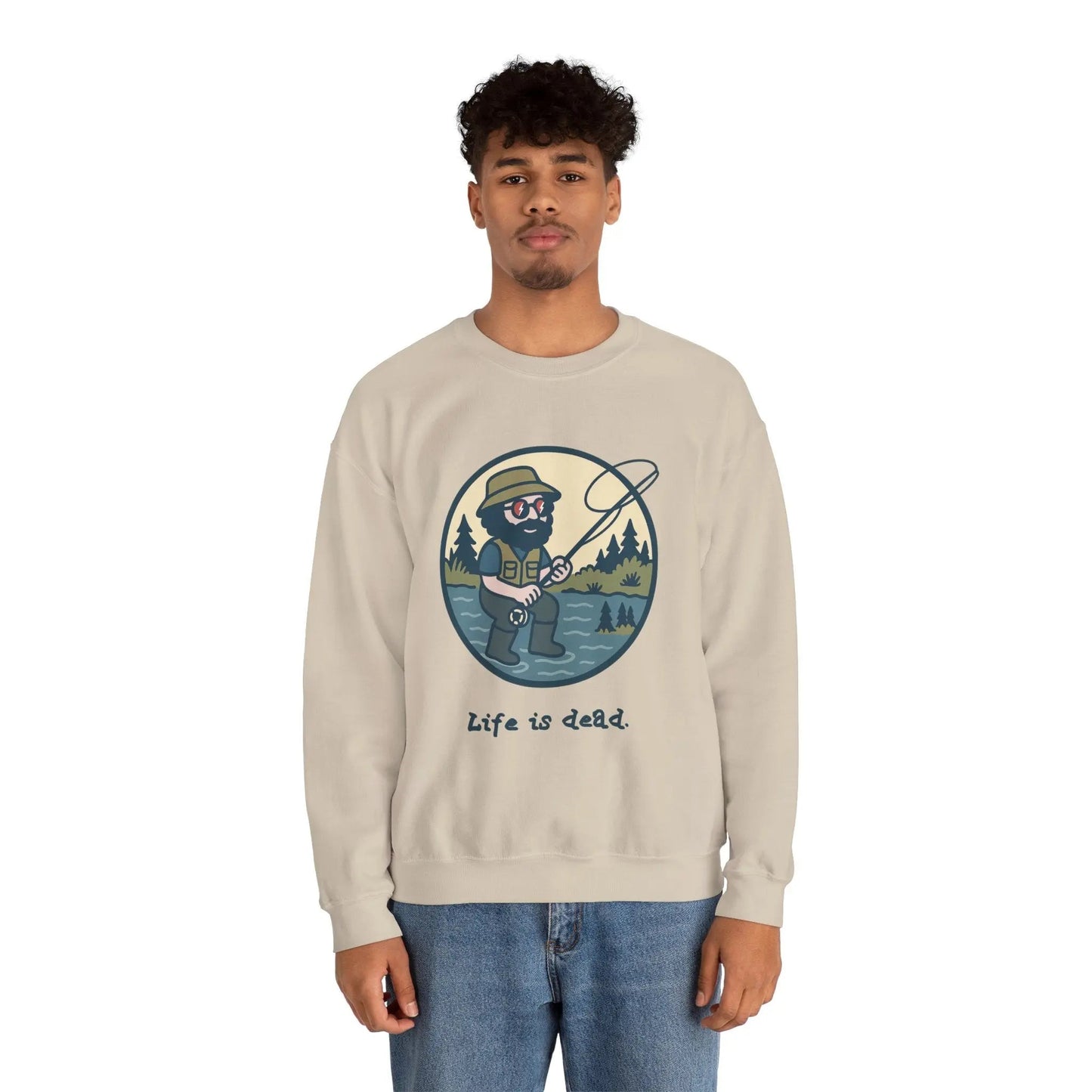 Fly Fishin' Jerry | Life is dead.® Crewneck | Grateful Dead