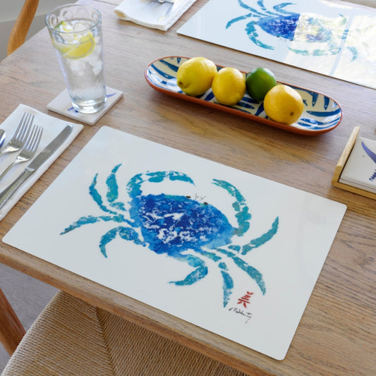 Blue Dungeness Crab Placemat | Nautical