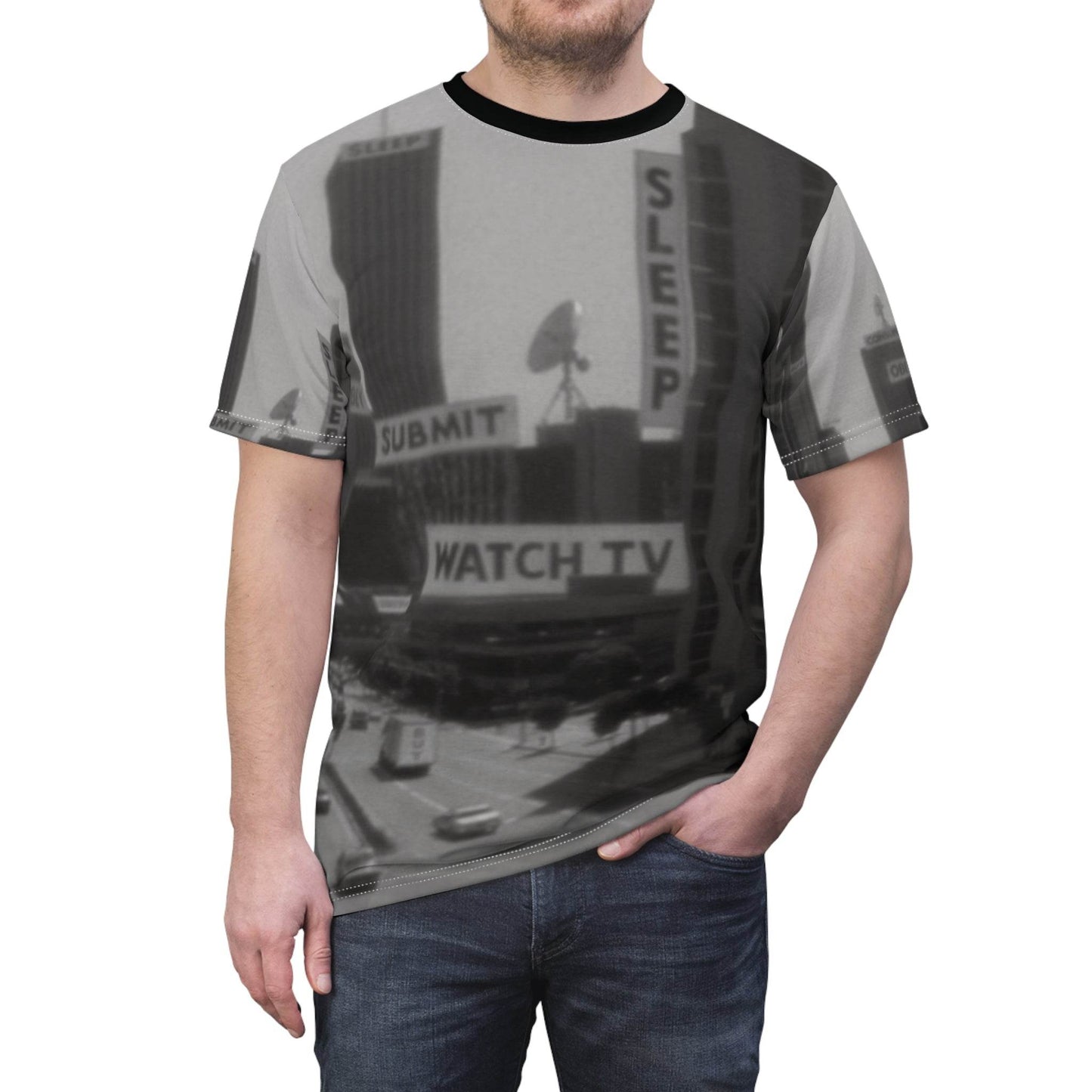 Urban Graphic Tee - 'Sleep, Submit, Watch TV'