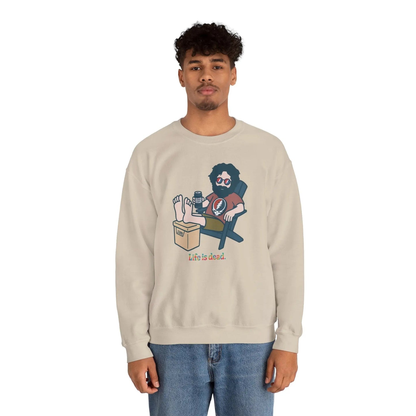 Stay Cool, Jerry Life is dead.® Crewneck | Grateful Dead