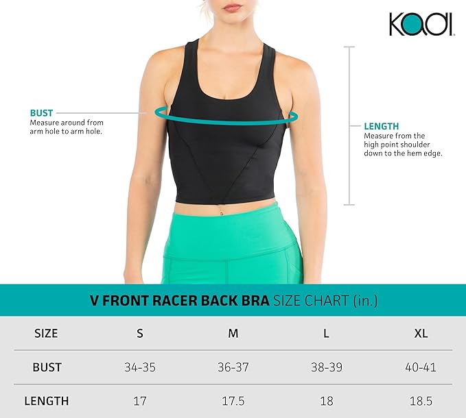 V FRONT RACER BACK BRA