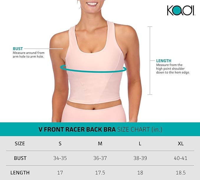 V FRONT RACER BACK BRA