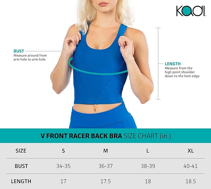 V FRONT RACER BACK BRA