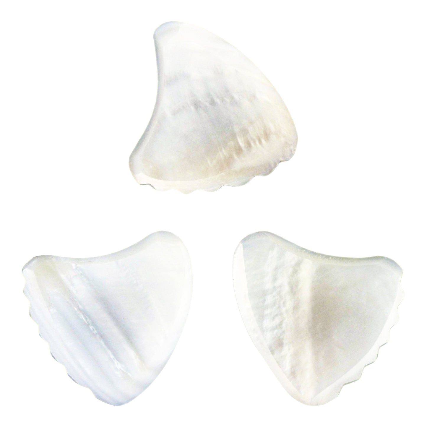 White Abalone Shell Guitar Or Bass Pick - 2.0 mm - 390 Wedge Shark Fin Shape - Handmade Specialty Exotic Luxury Plectrum