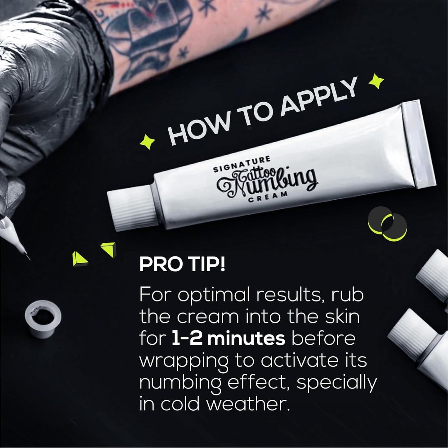 Signature Tattoo Before & Aftercare Duo – Numbing Cream (10g) + Healing Balm (7oz) for Comfortable Sessions & Vibrant Ink – Natural, Skin-Soothing Formula