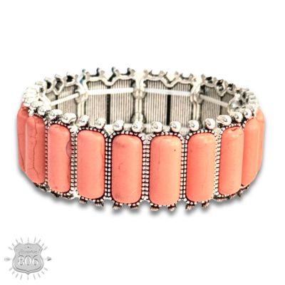 Western rectangle stone bracelet
