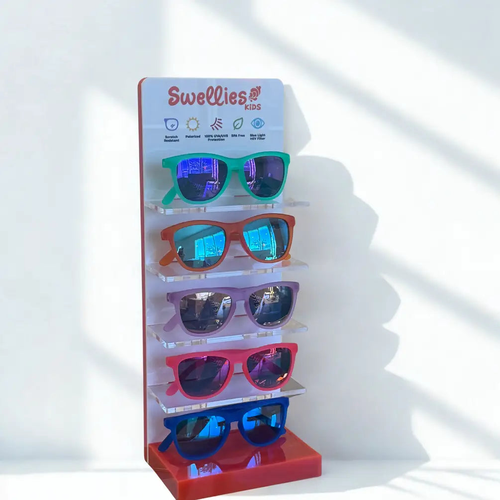 Swellies Sunglasses for Kids | Lucite Retail Display