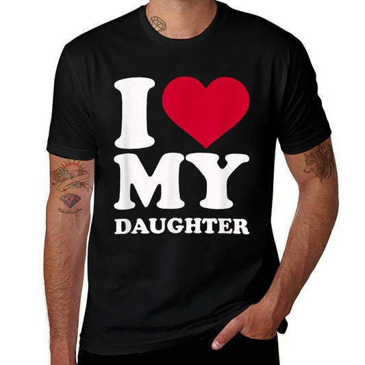 I Love My Daughter  Trendy Pattern T-Shirt