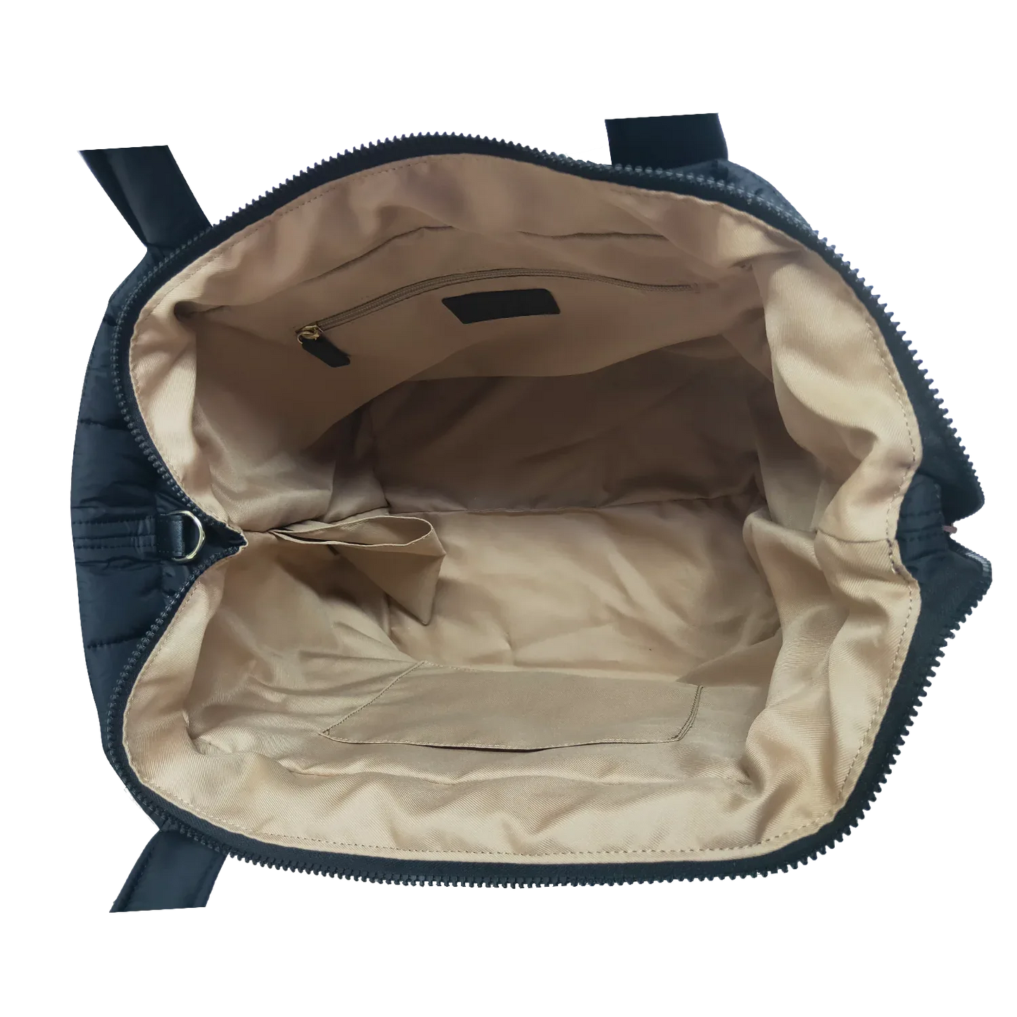 Quilted Nylon Tote – Lightweight, Triple-Zip, Travel & Work Ready