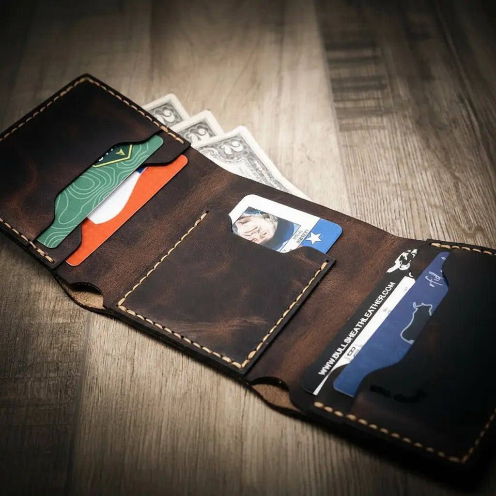 The Trinity Trifold Wallet - Walnut Brown