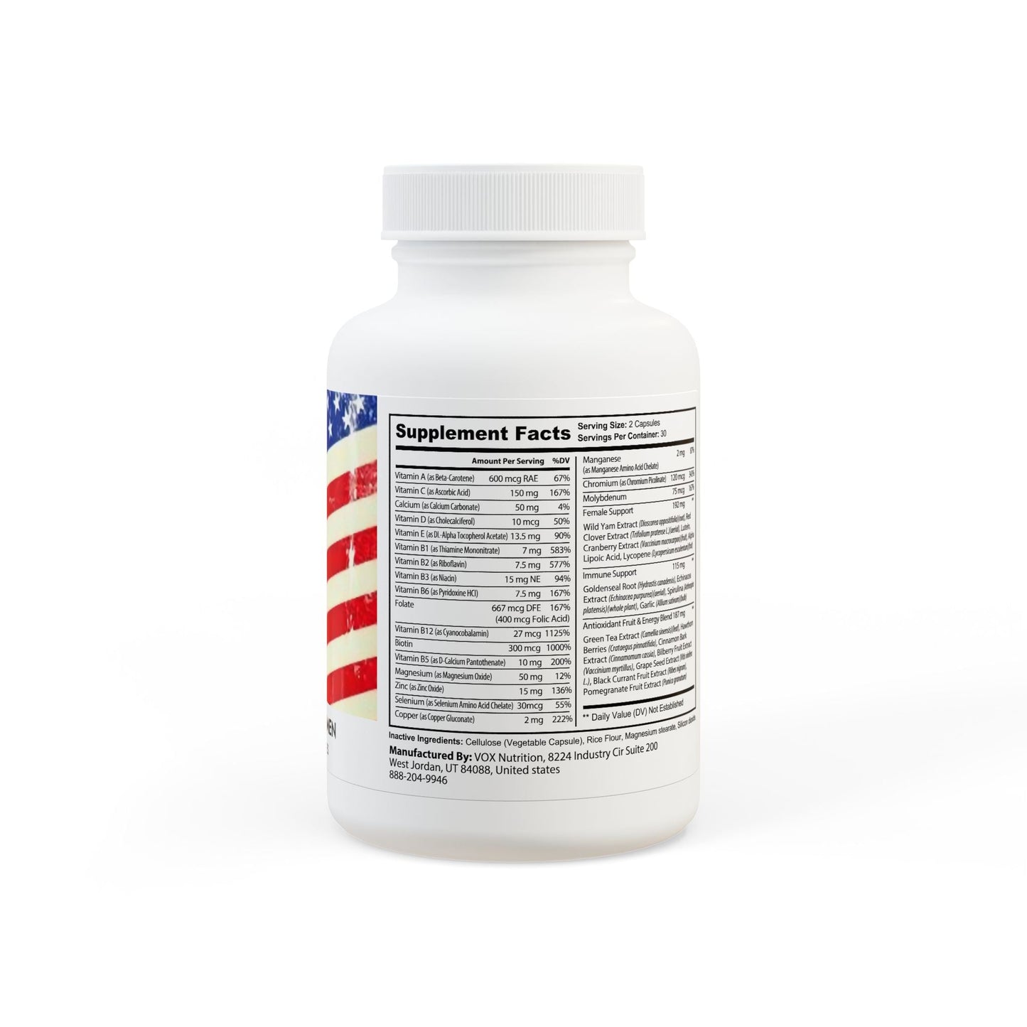 Multivitamin for Women Supplement (60 Capsules) - "Consume"