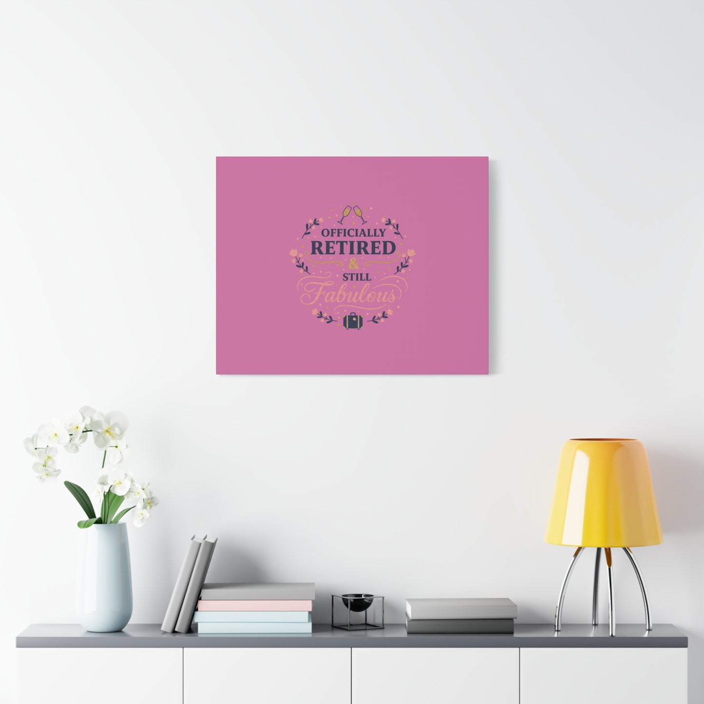 Officially Retired & Still Fabulous Canvas, retirement gifts for women | personalized retirement gifts