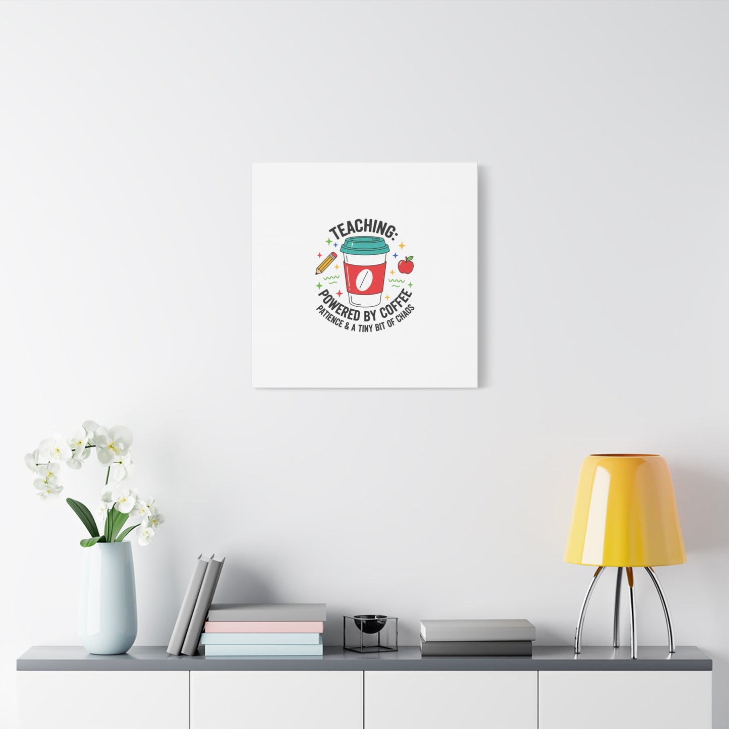 Teaching Powered by Coffee Canvas, Teacher Appreciation Gifts | Teacher Life, Classroom Humor