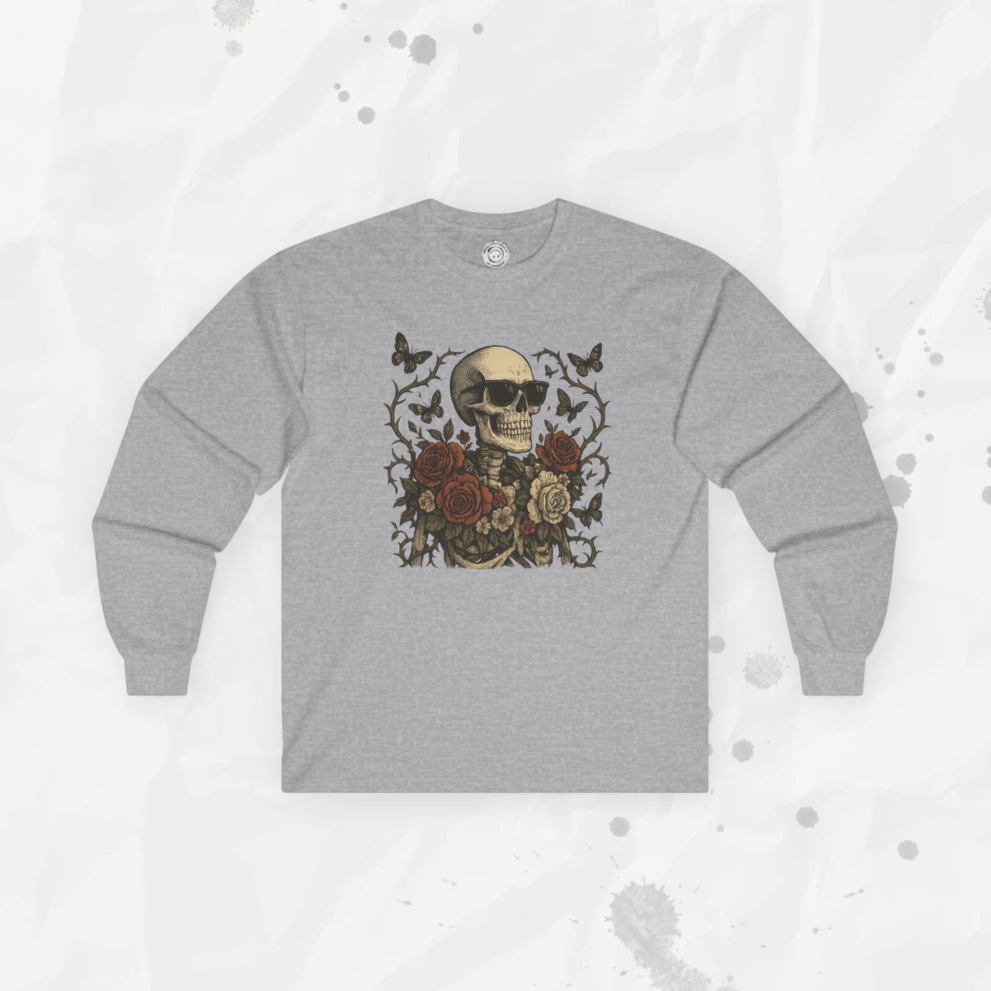 Floral Skull Garden - Long Sleeve T-Shirt