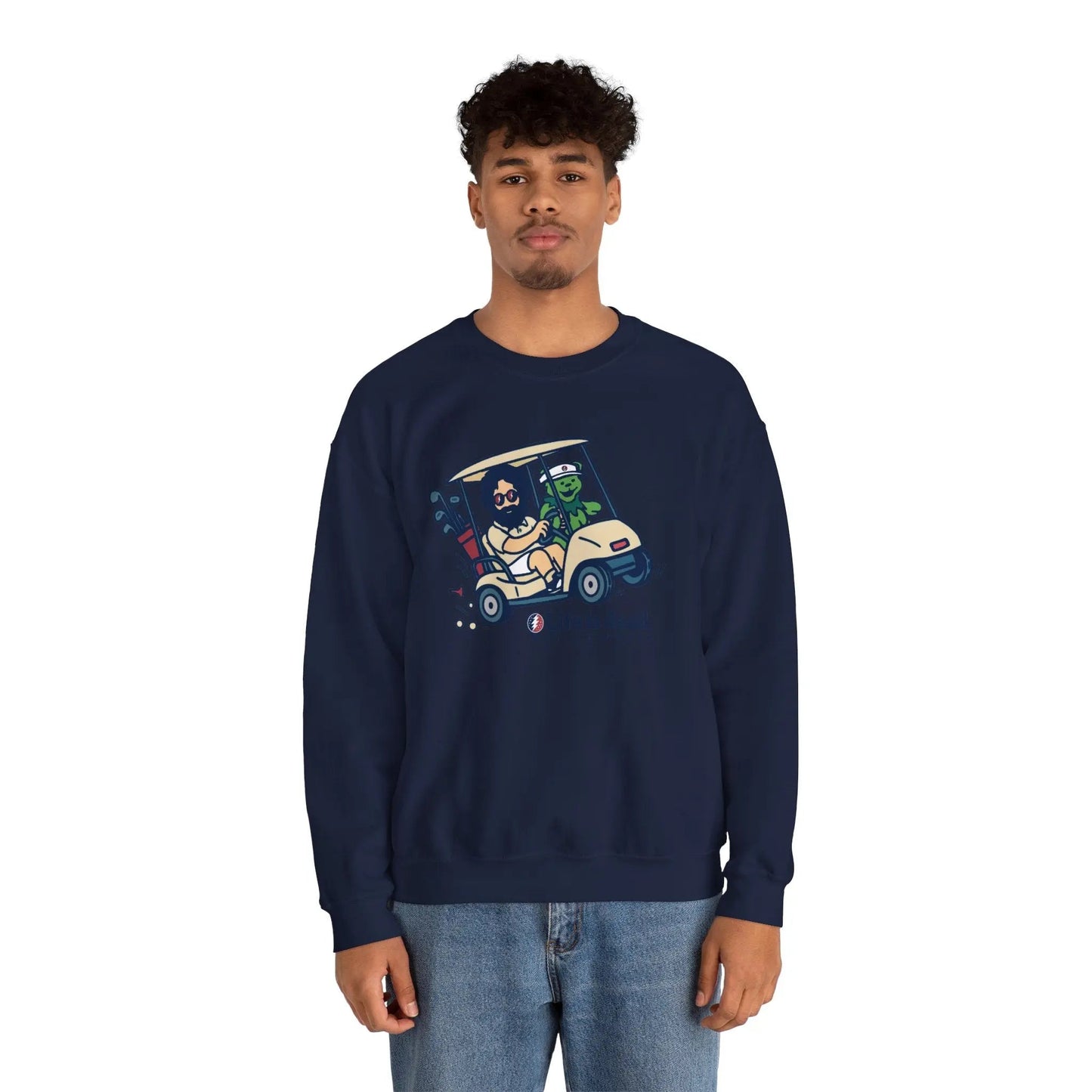 Joy Ridin' Jerry and The Bear | Life is dead.® Crewneck | Grateful Dead
