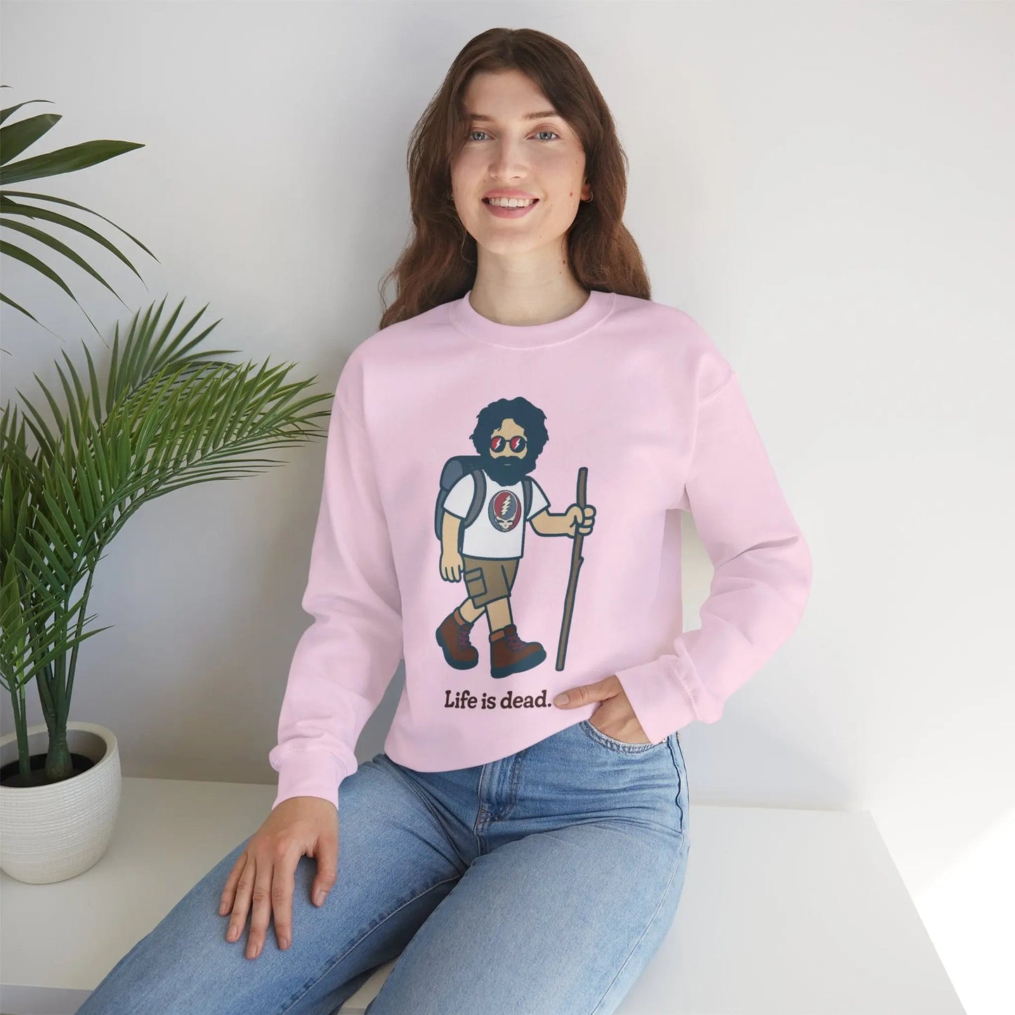 Hikin' Jerry | Life is dead.® Crewneck | Grateful Dead