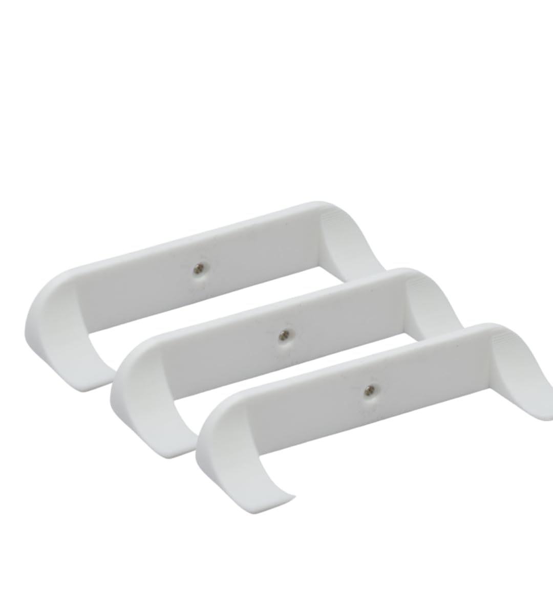 Low Profile Collectible Car Display Wall Mount | Compatible with Lego Car Models | Display Cars by Wheel on Wall | Made in USA (White 3-Pack)