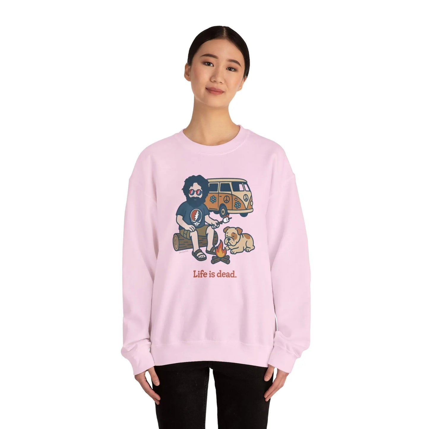 Jerry and Frank are Camping | Life is dead.® Crewneck | Grateful Dead