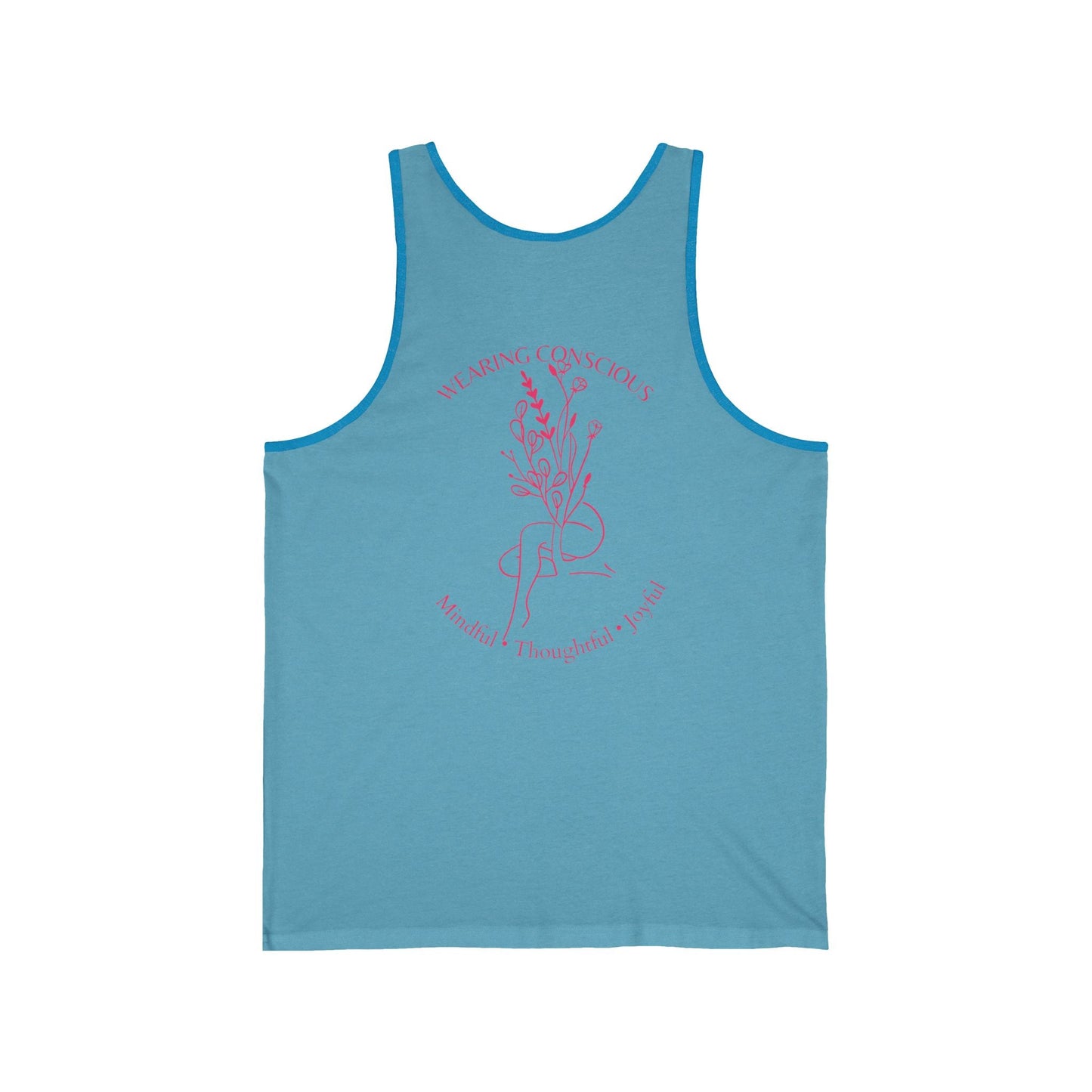 Two-Sided Mindful Thoughtful Joyful Athletic Tank - Unisex Fit
