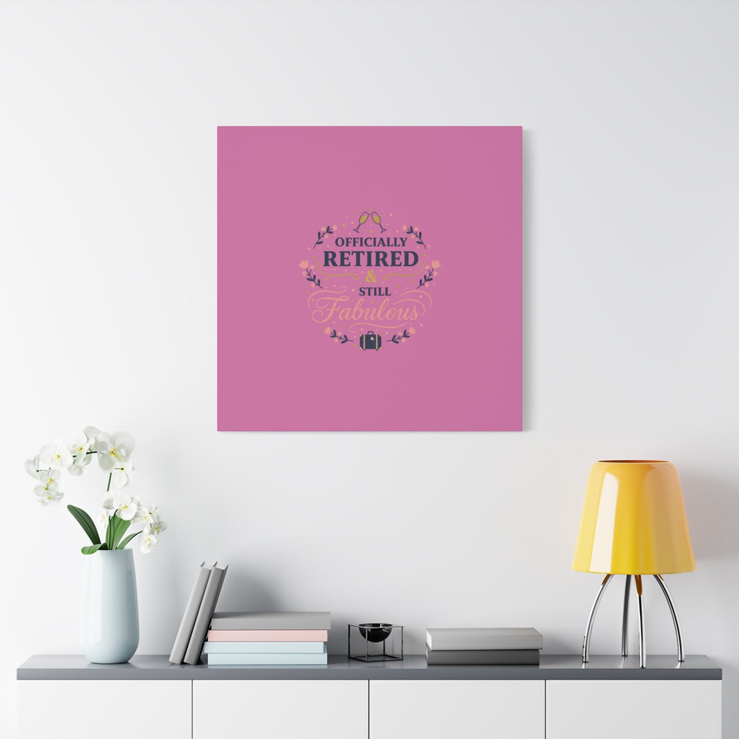 Officially Retired & Still Fabulous Canvas, retirement gifts for women | personalized retirement gifts