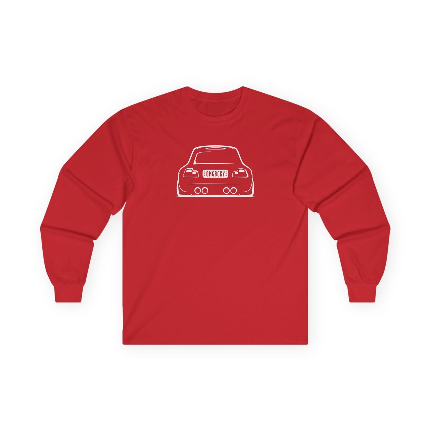 OMGBCKY White Coupe Silhouette Long Sleeve Tee - Unisex Gildan Classic Ultra Cotton Long Sleeve T-Shirt