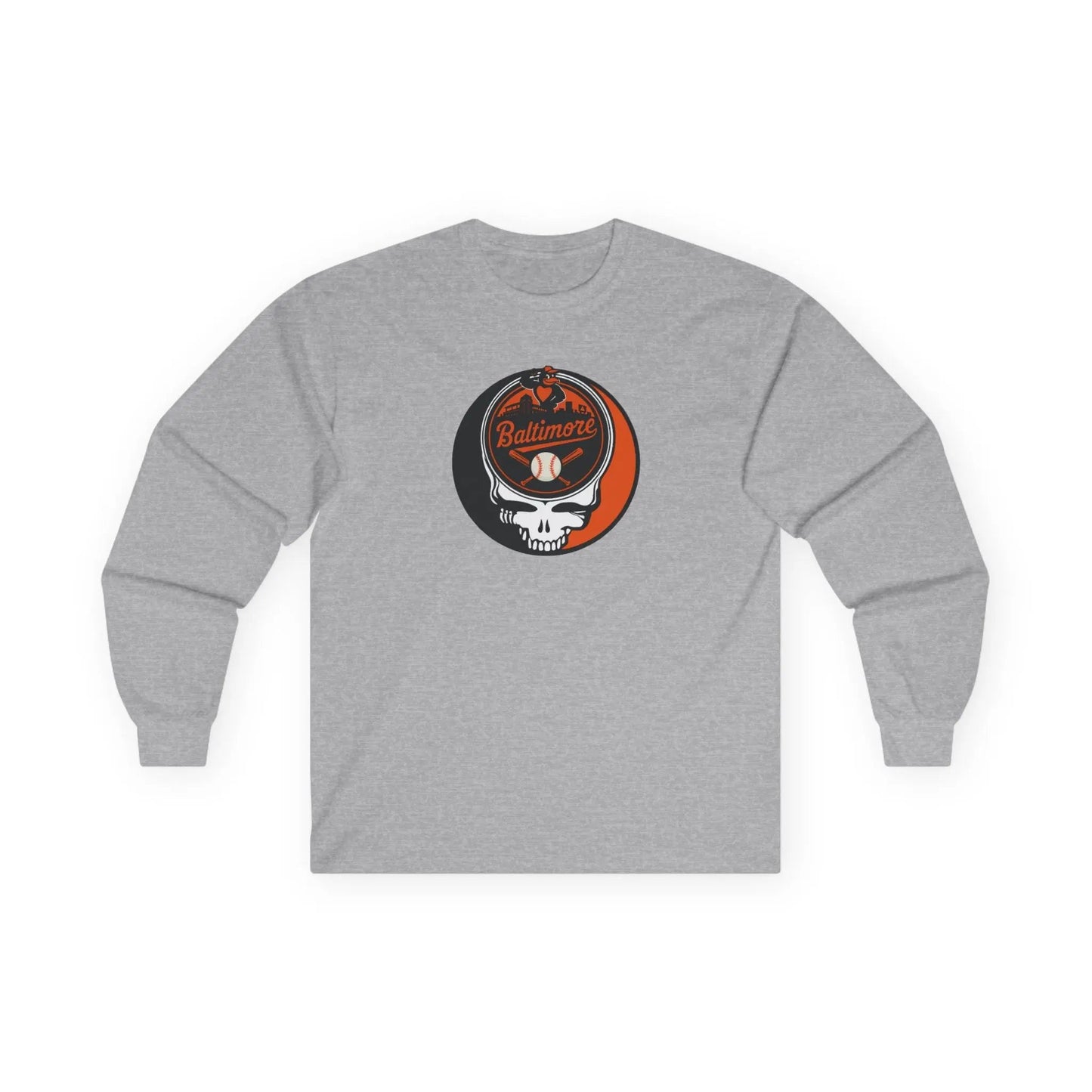Baltimore Orioles Original Stealie Grateful Dead Long Sleeve Shirt
