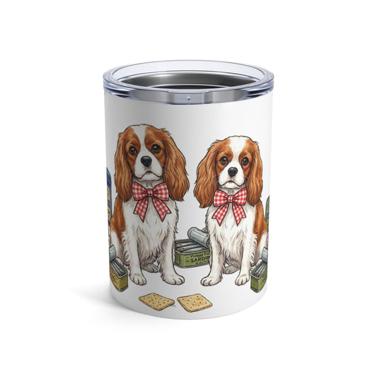 Tinned Fish Pups - Gingham Spaniel Picnic 12oz Short Tumbler