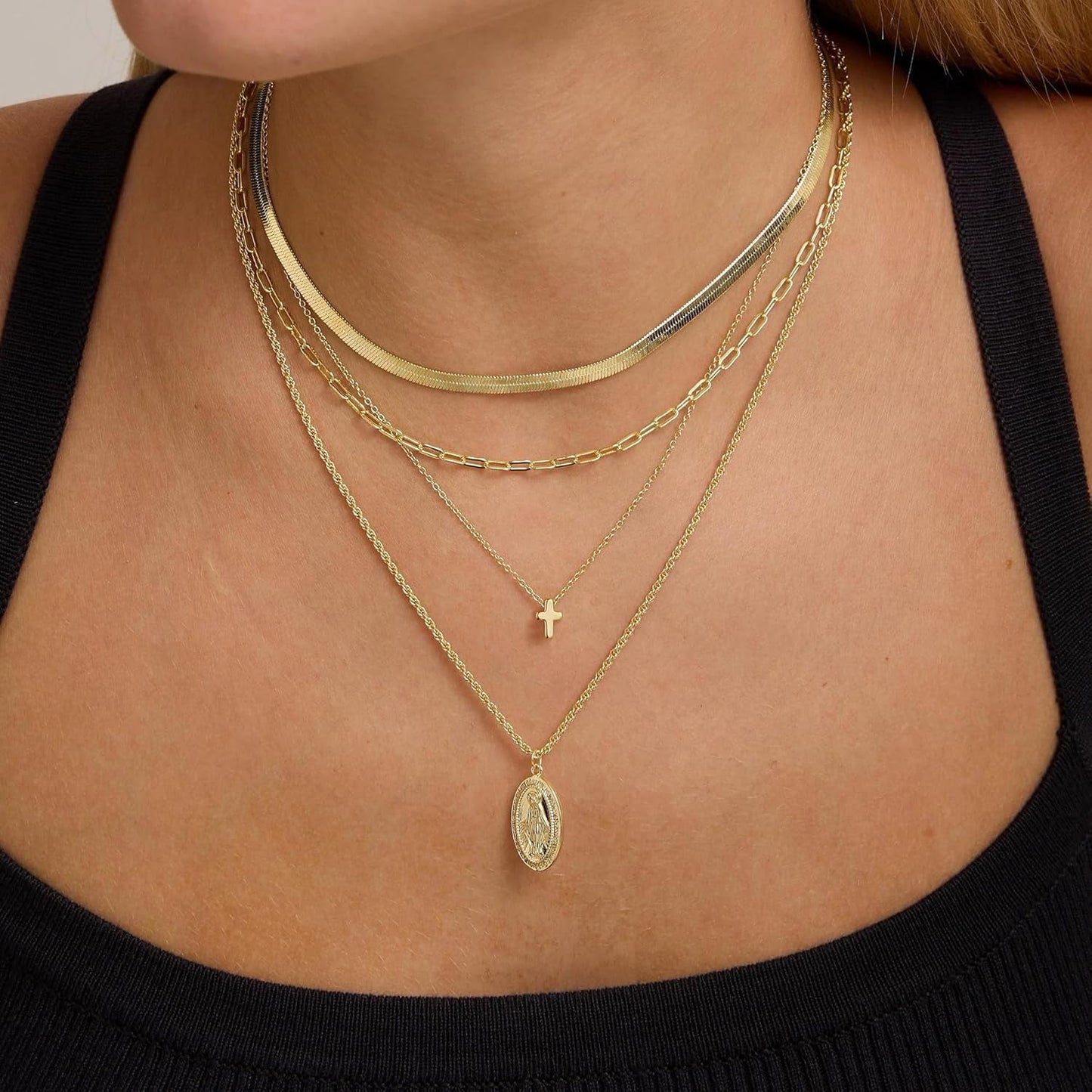 Elegant 14K Gold Plated Cross Necklace — Durable, Hypoallergenic & Timeless