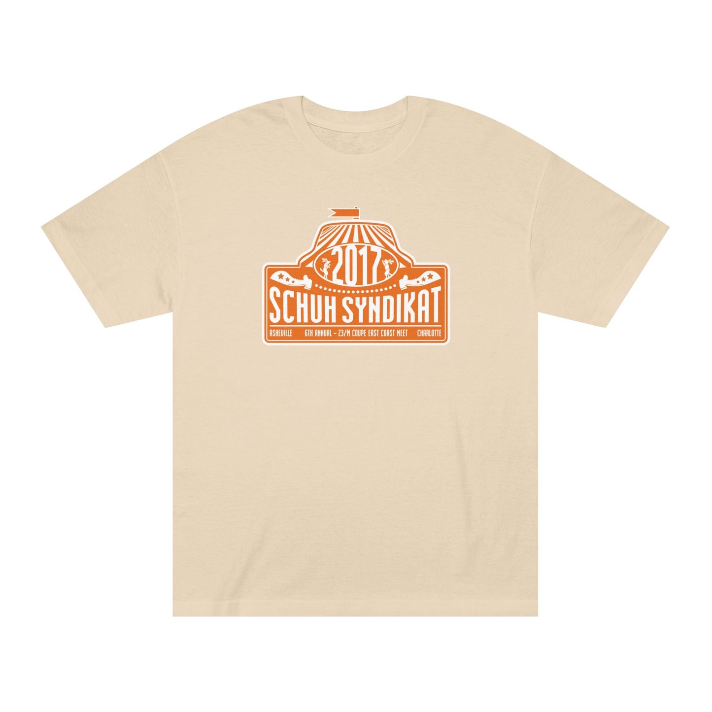 Schuh Syndikat "Rally Plate" Tee - Unisex American Apparel Classic T-Shirt