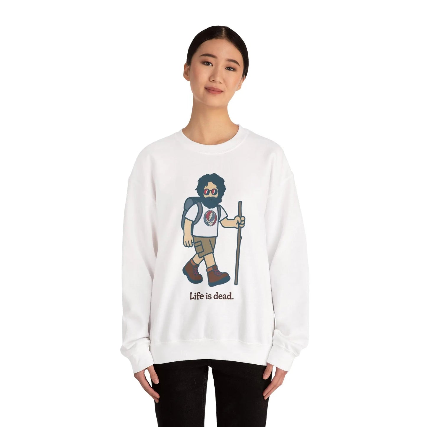 Hikin' Jerry | Life is dead.® Crewneck | Grateful Dead