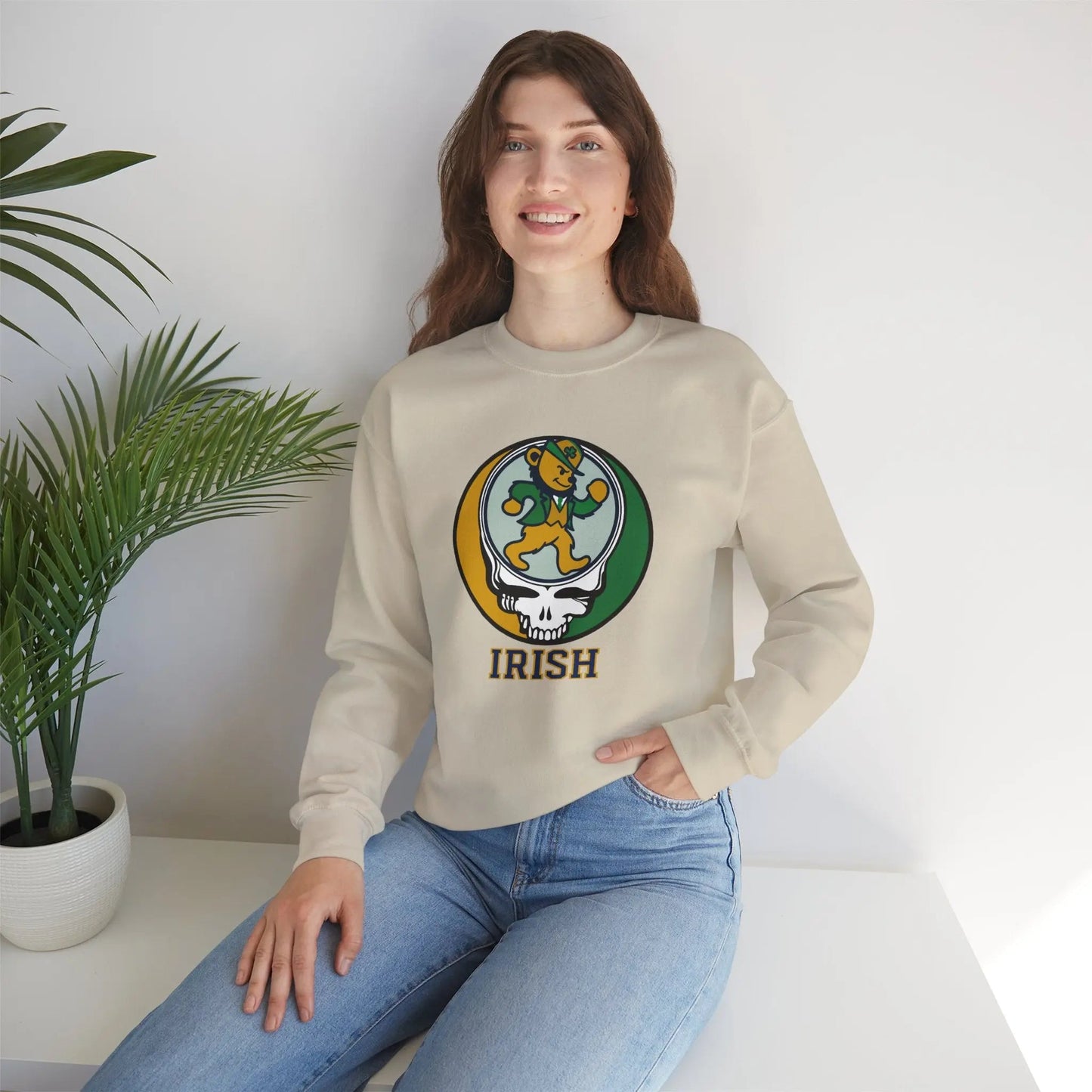 The Irish Dancing Leprechaun Stealie Crewneck | Grateful Dead