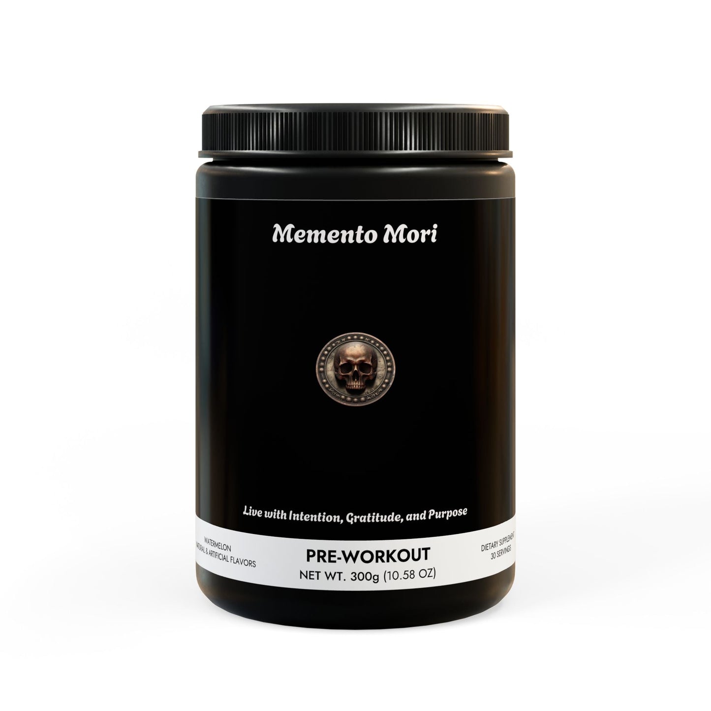 Pre-Workout Supplement, Watermelon (300 g, 10.58 oz) - "Memento Mori"