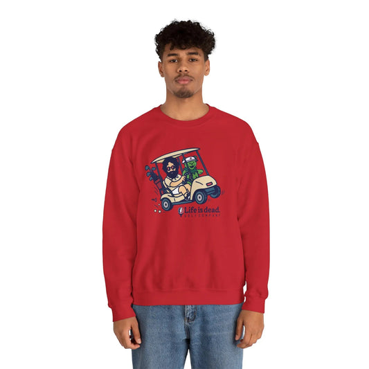 Joy Ridin' Jerry and The Bear | Life is dead.® Crewneck | Grateful Dead
