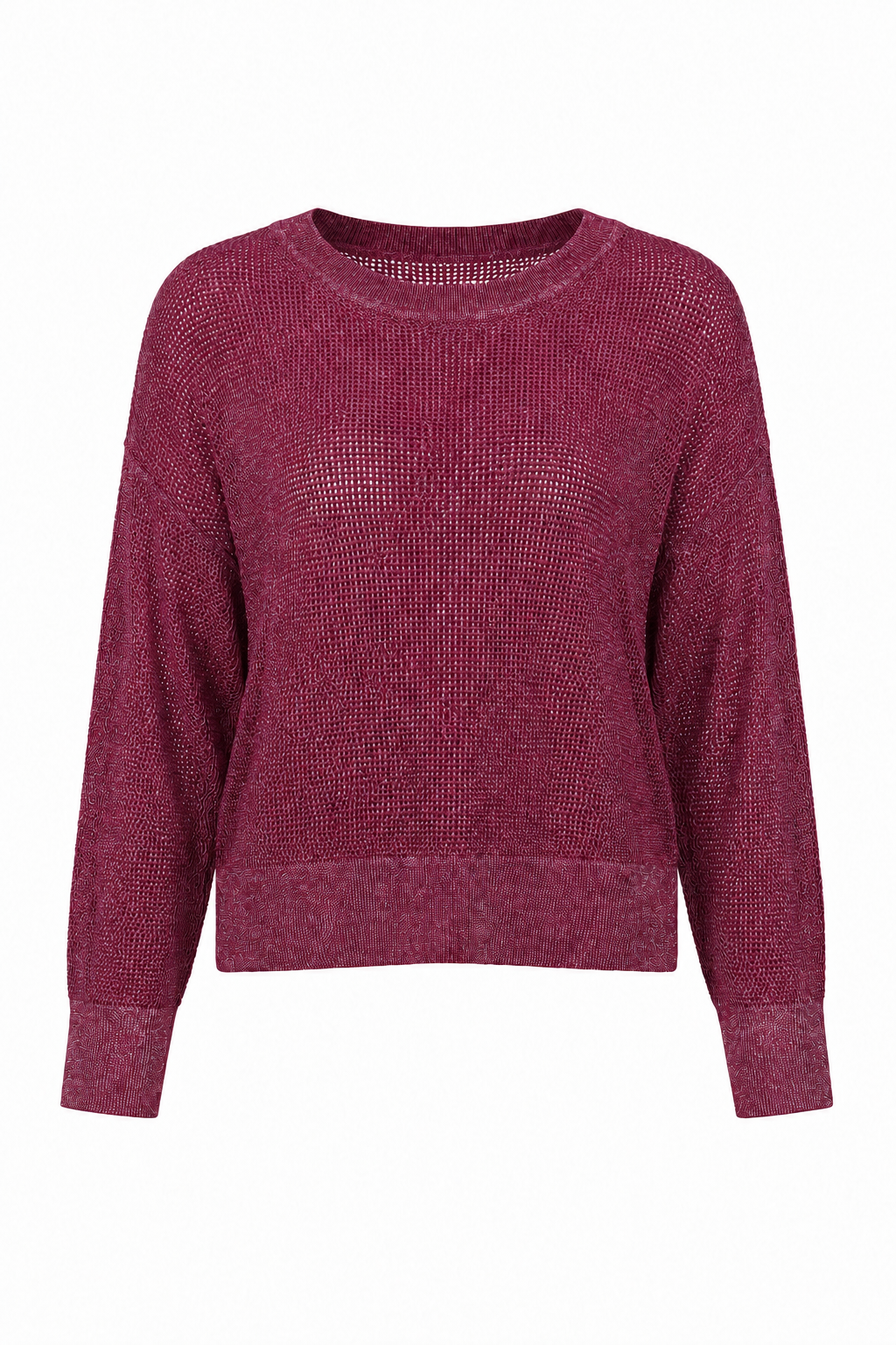 Pima Cotton Metallic Mini Seed Stitch - Crimson/Silver