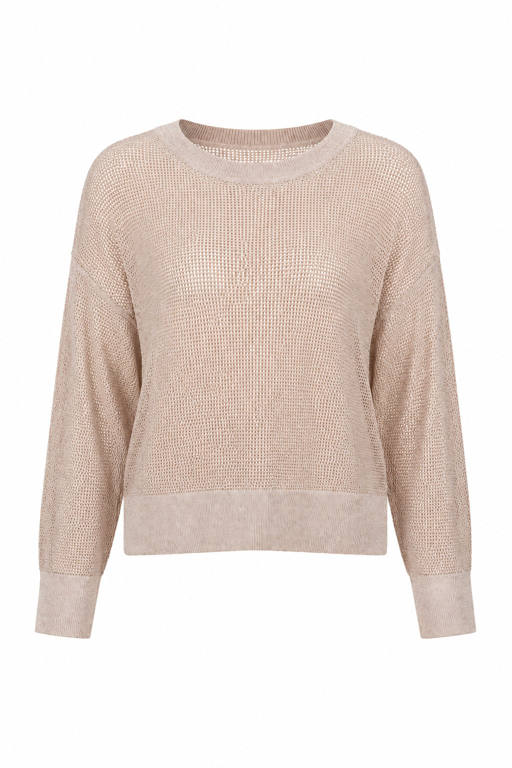 Pima Cotton Metallic Mini Seed Stitch - Blush/Silver