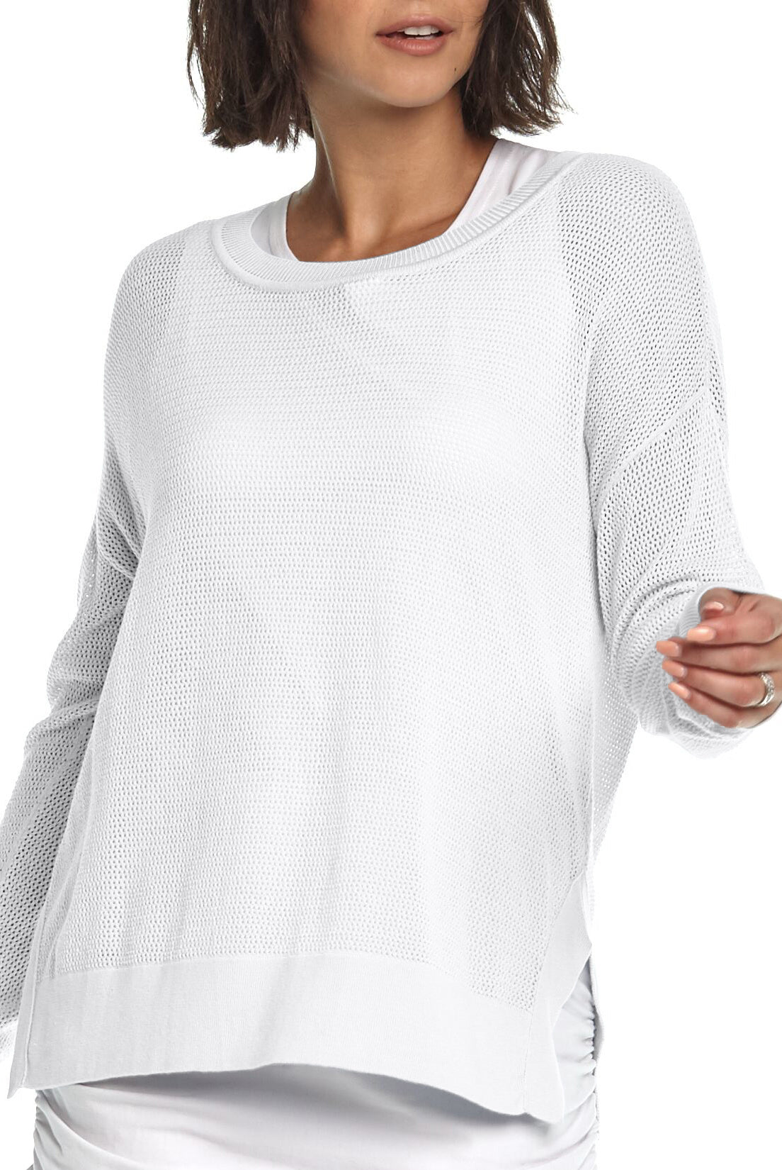 Pima Cotton Mini Seed Stitch - White