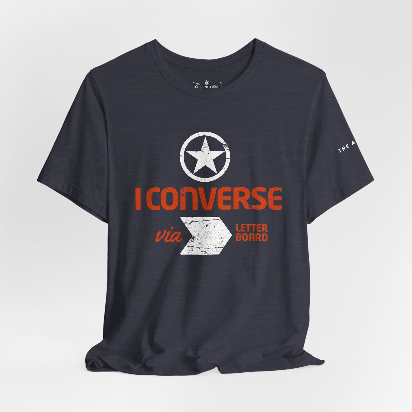 I Converse Via Letterboard - Unisex Jersey Short Sleeve Tee