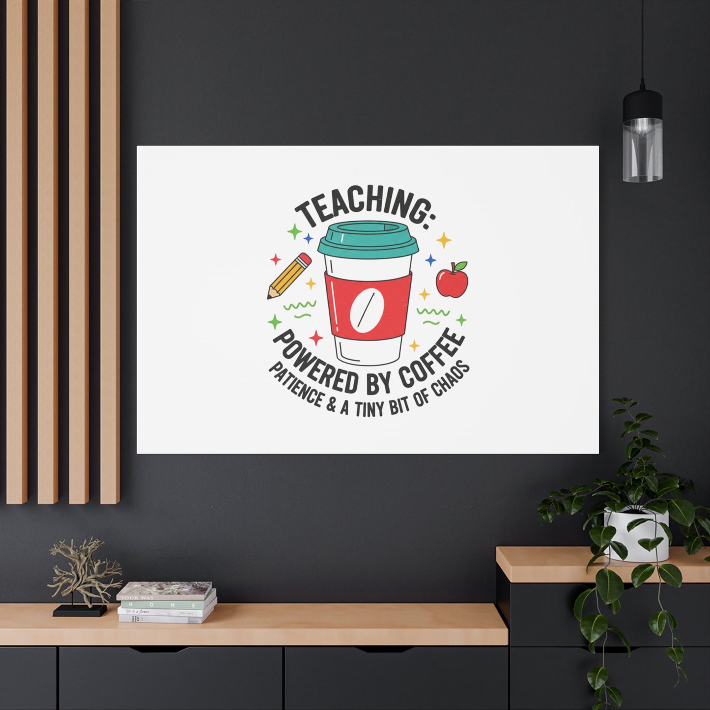Teaching Powered by Coffee Canvas, Teacher Appreciation Gifts | Teacher Life, Classroom Humor