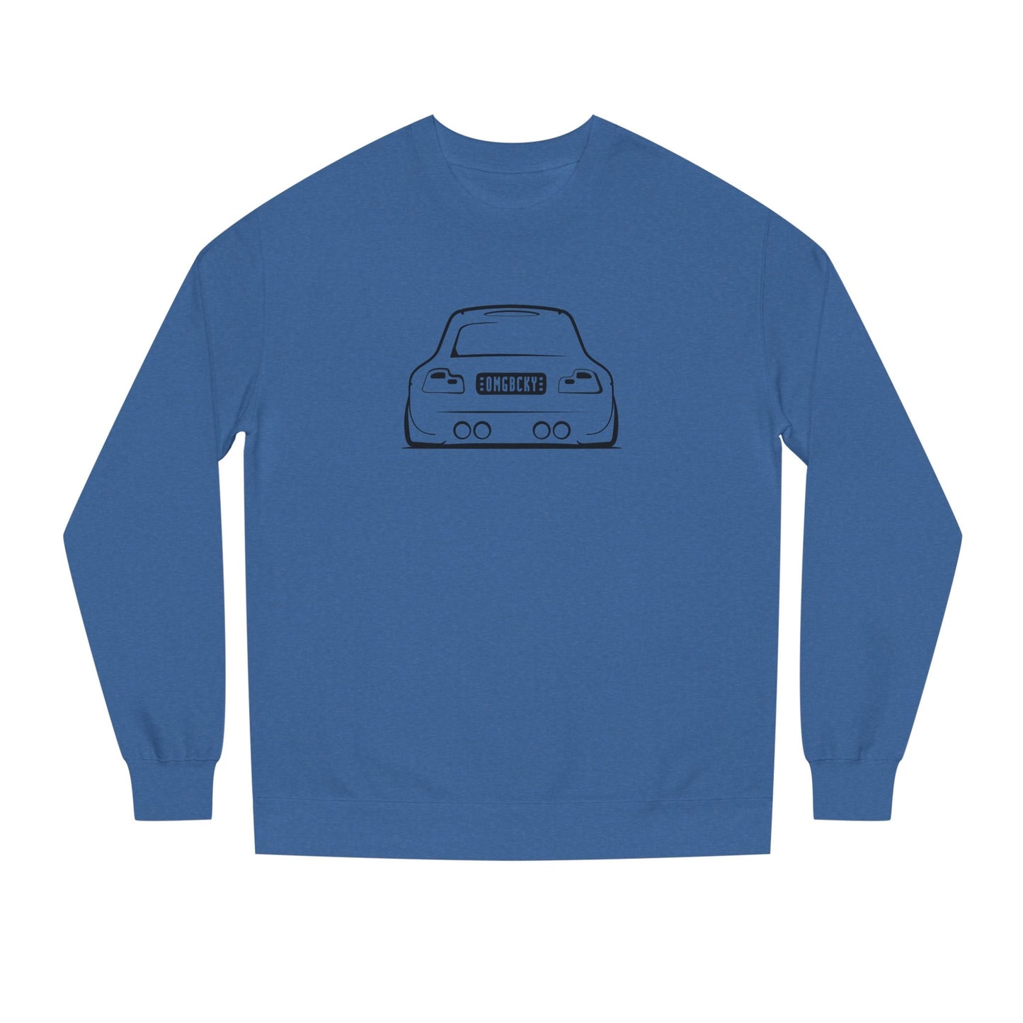 OMGBCKY Black Coupe Silhouette Sweatshirt - Unisex Independent Trading Company Crew Neck Fleece Sweatshirt