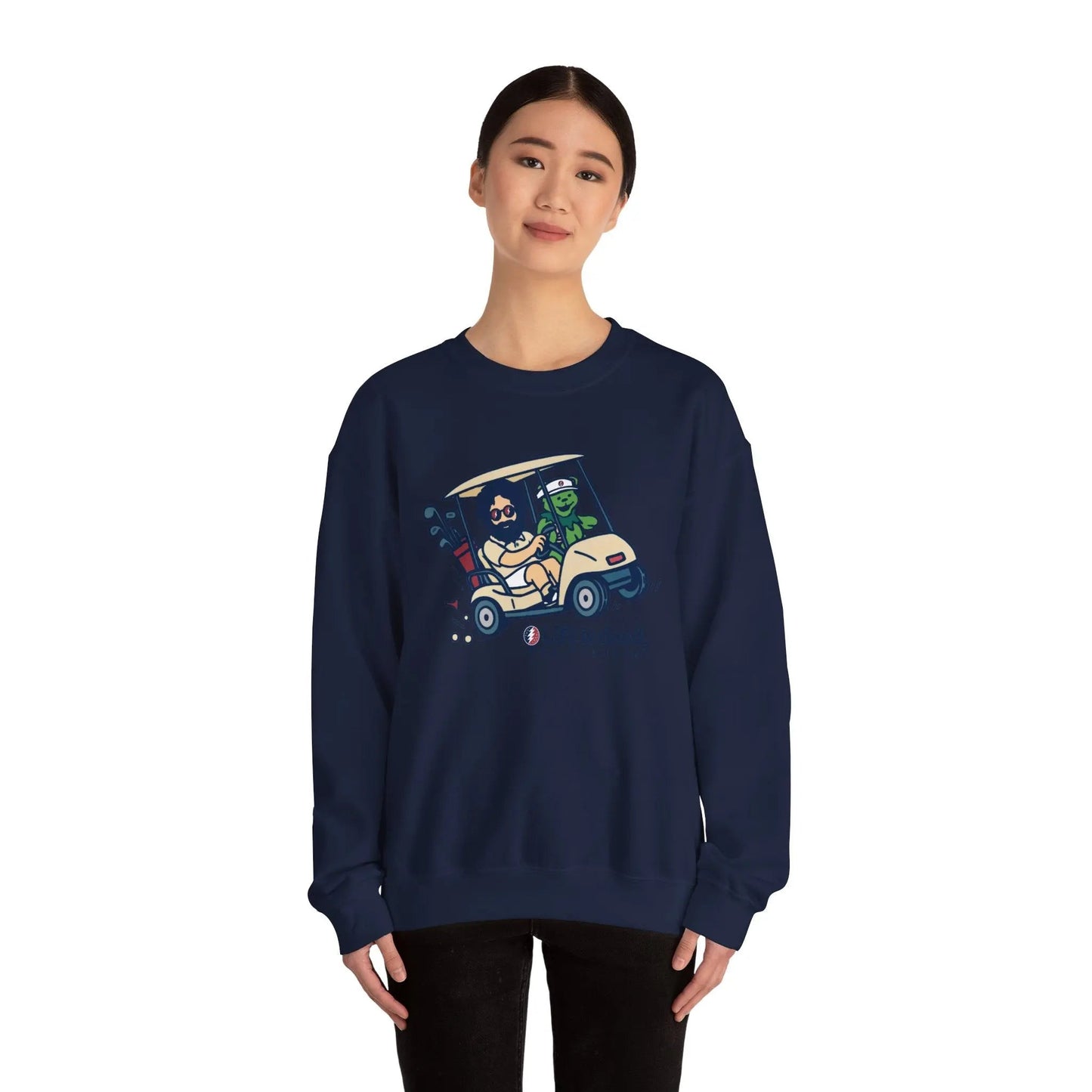 Joy Ridin' Jerry and The Bear | Life is dead.® Crewneck | Grateful Dead