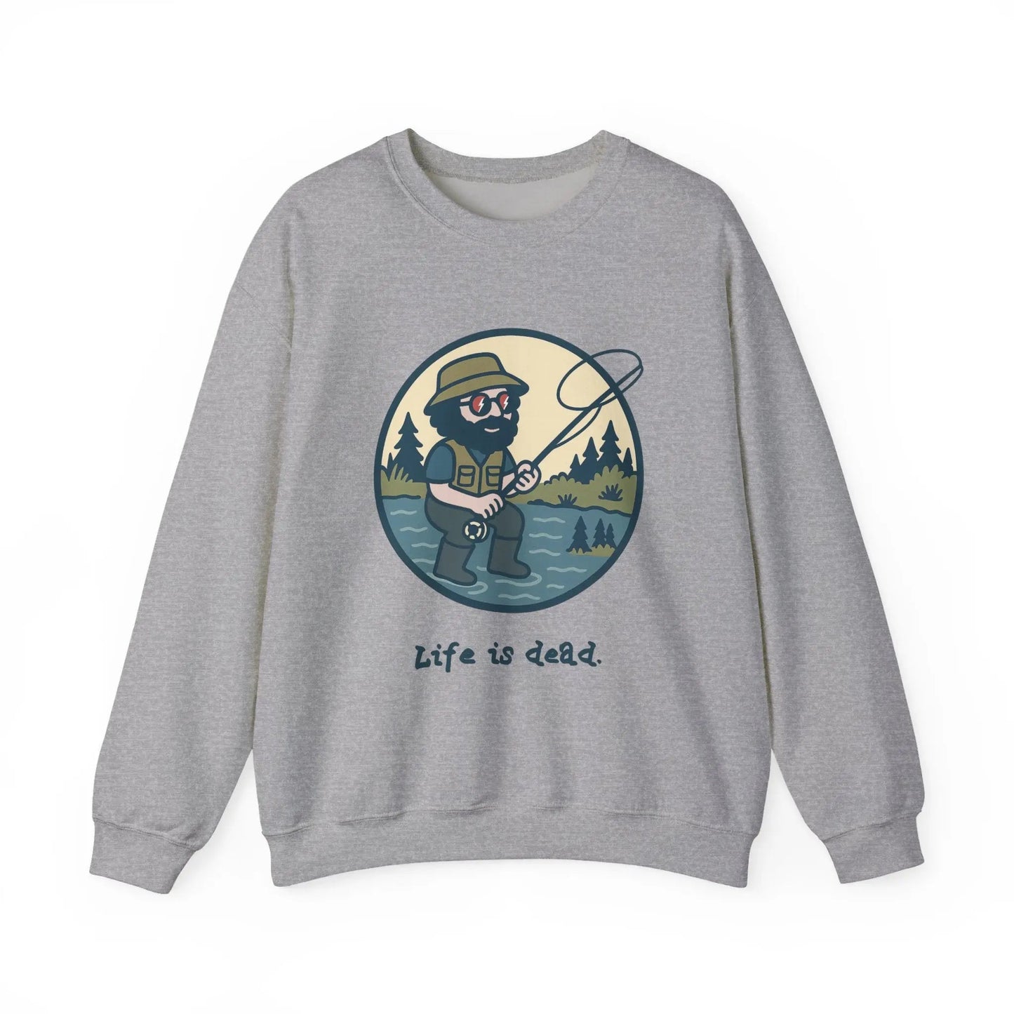 Fly Fishin' Jerry | Life is dead.® Crewneck | Grateful Dead