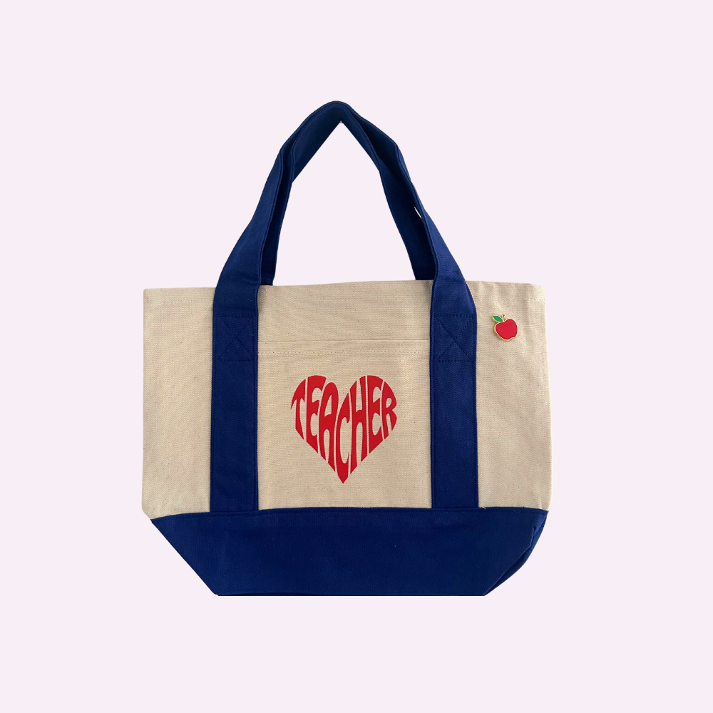 TEACHER TOTE ♡ mini canvas tote
