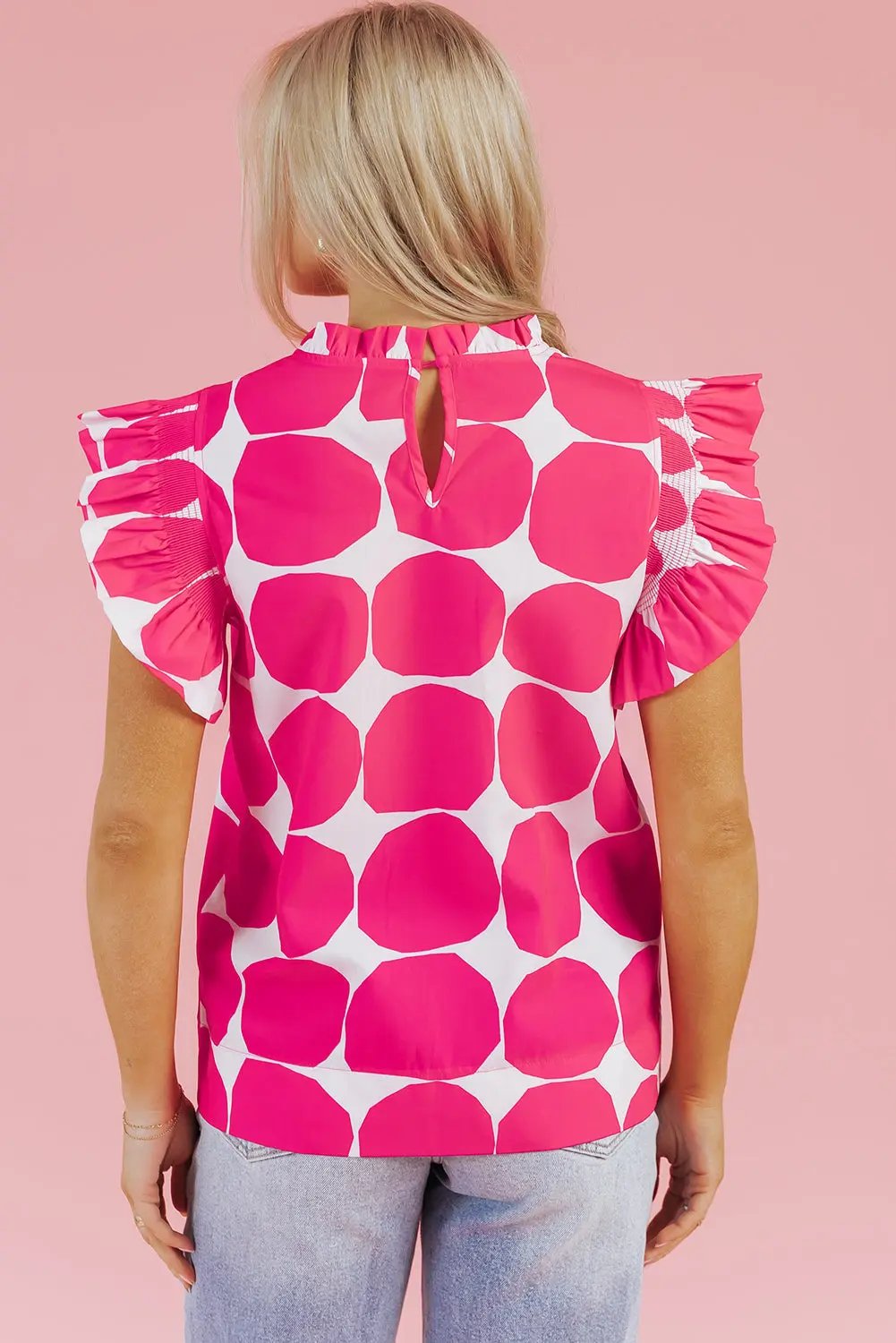 Women's Top - Frilled Flutter Sleeve - Summer Fashion