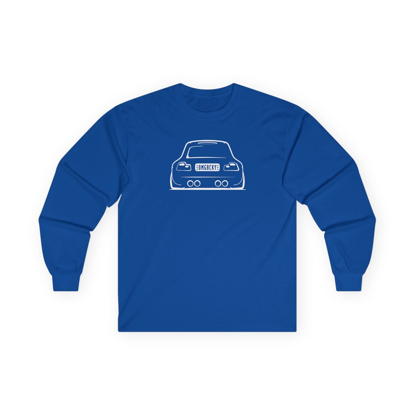 OMGBCKY White Coupe Silhouette Long Sleeve Tee - Unisex Gildan Classic Ultra Cotton Long Sleeve T-Shirt