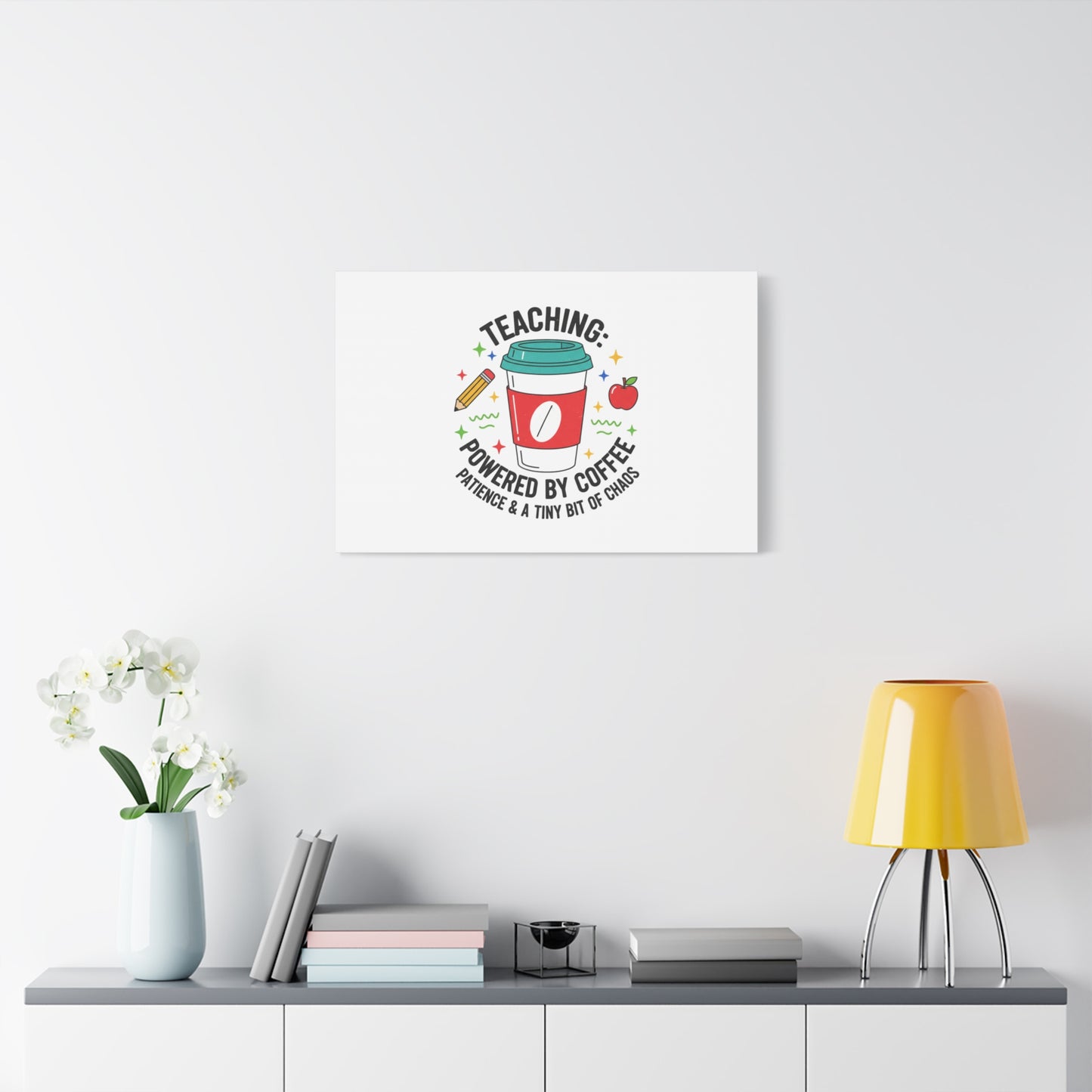 Teaching Powered by Coffee Canvas, Teacher Appreciation Gifts | Teacher Life, Classroom Humor