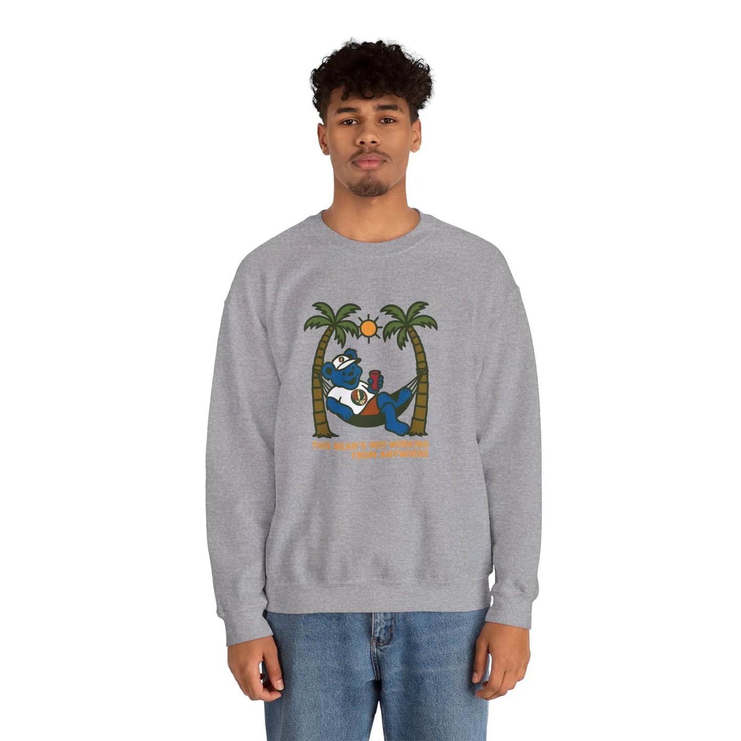 This Bear's Not Workin' From Anywhere | Life is dead.® Crewneck | Grateful Dead