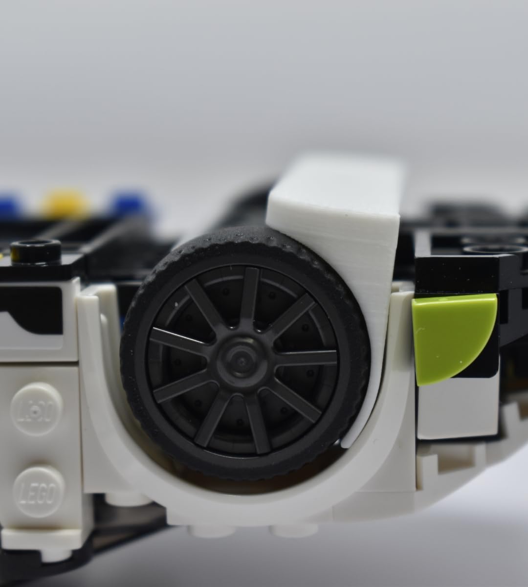 Low Profile Collectible Car Display Wall Mount | Compatible with Lego Car Models | Display Cars by Wheel on Wall | Made in USA (White 3-Pack)
