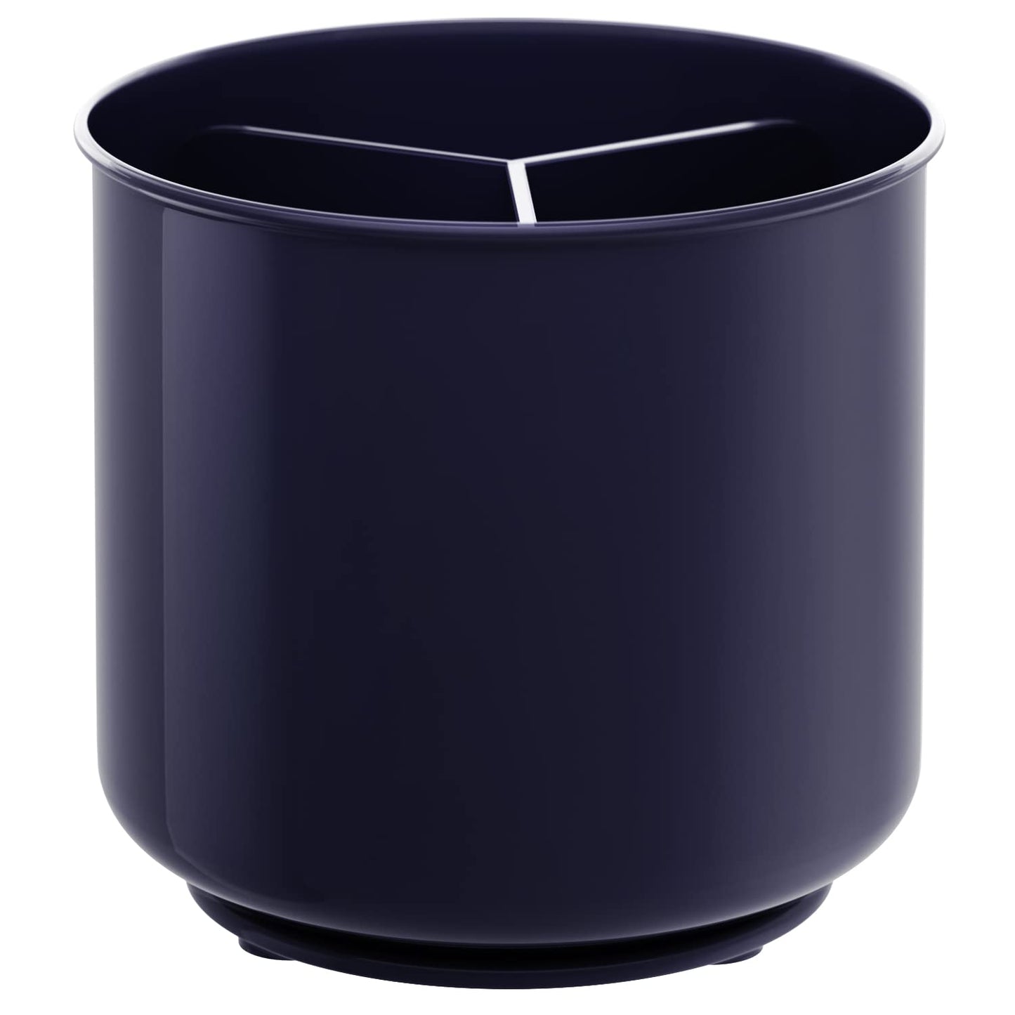 Cooler Kitchen Extra Large and Sturdy Rotating Utensil Holder Caddy with No-Tip Weighted Base, Removable Divider, and Gripped Insert | Rust Proof and Dishwasher Safe