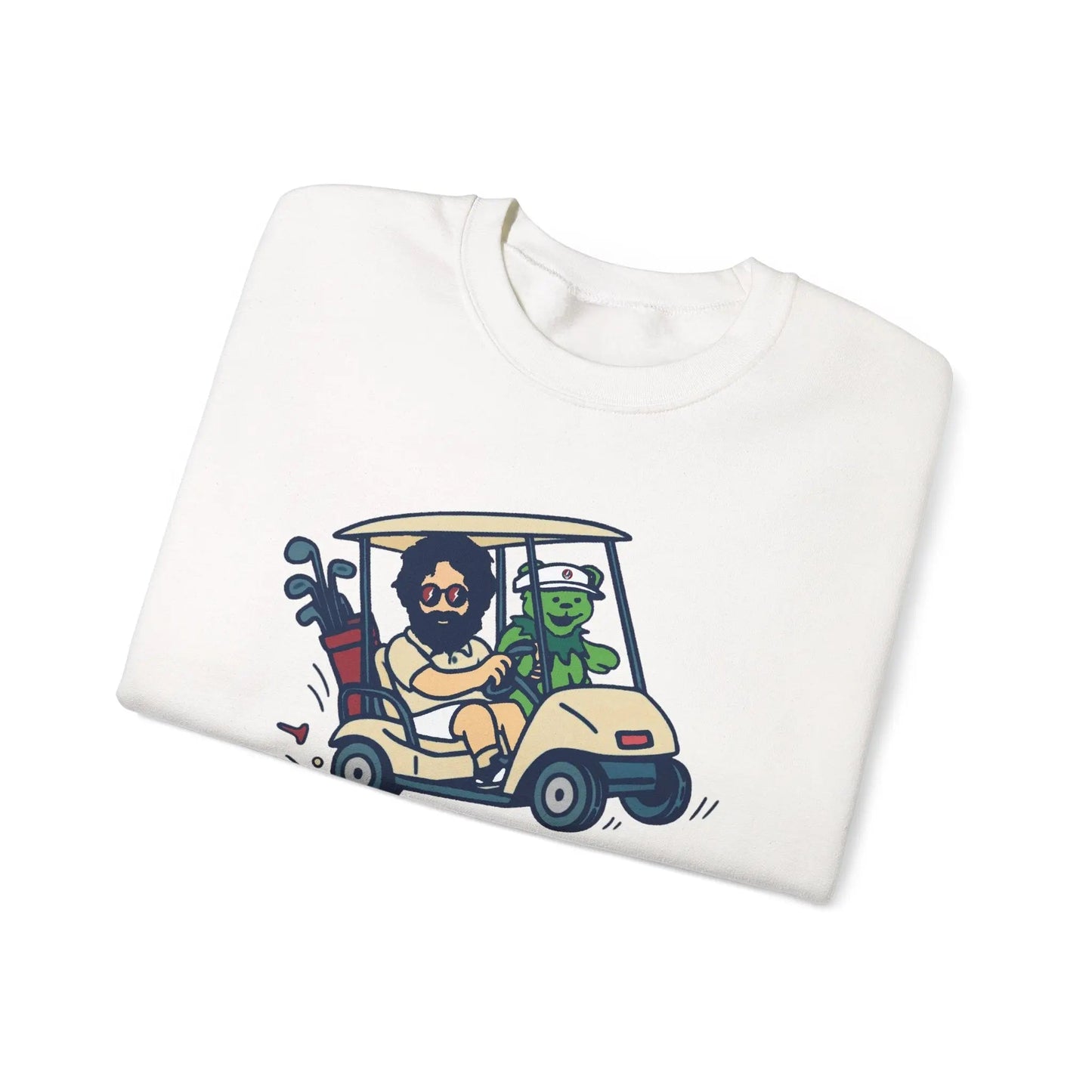 Joy Ridin' Jerry and The Bear | Life is dead.® Crewneck | Grateful Dead