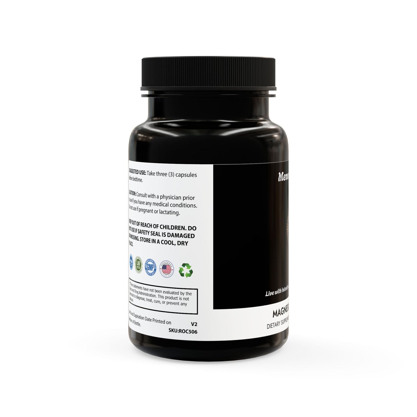 Magnesium Zinc Supplement (90 Capsules) - "Memento Mori"